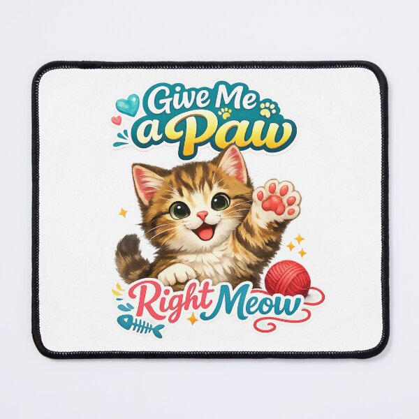 Item preview, Give Me a Paw – Cute Kitten High Five designed and sold by Spark Cottage.