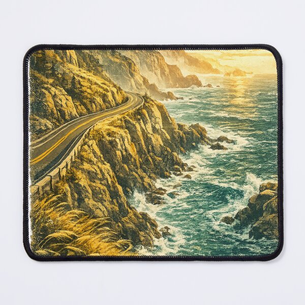 Item preview, Pacific Coast Highway: Dramatic Clifftop Road Ocean Landscape Sunset Drive designed and sold by irfanshikh.