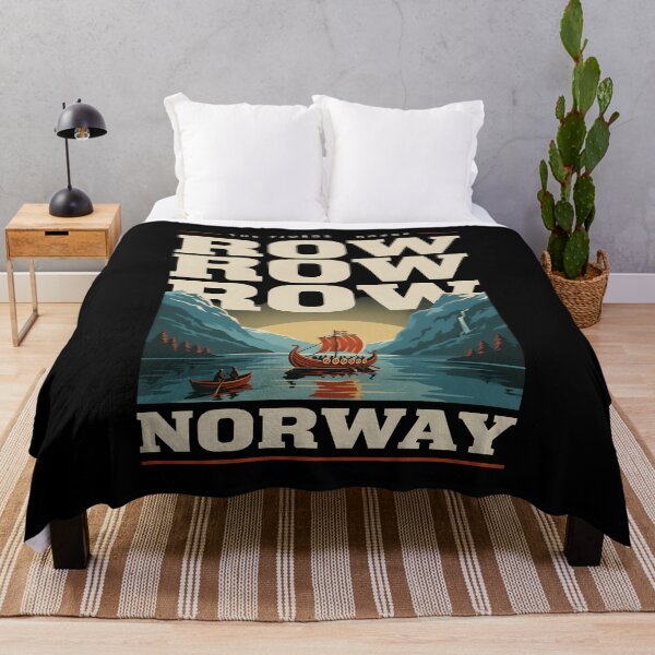 Item preview, Row Row Row Norway Vintage Longship for Nordic Heritage Fans designed and sold by Redgiant87x.