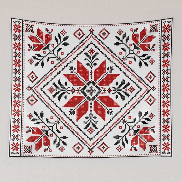 Item preview, Traditional Ukrainian Embroidery Geometric Star - Authentic Vyshyvanka Pattern designed and sold by BrainCurves.
