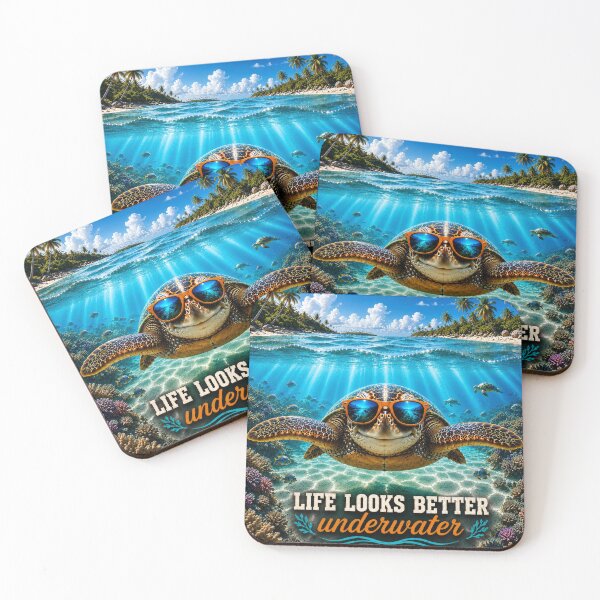 Item preview, Dive Turtle life looks better underwater designed and sold by JBXDesigner.