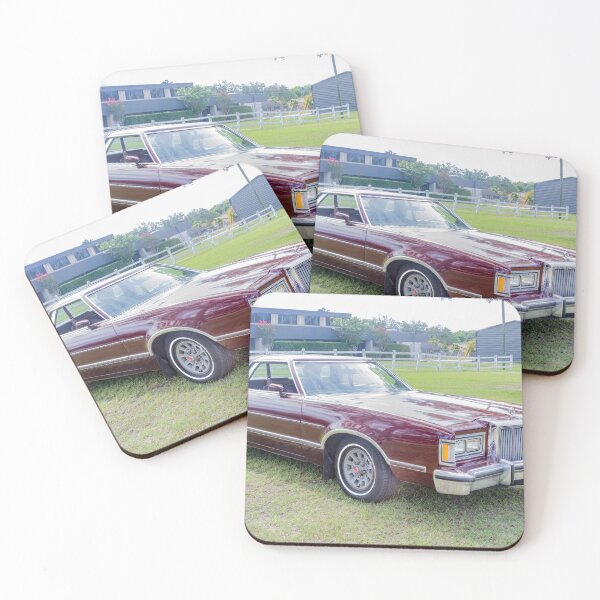 Item preview, 1979 Mercury Cougar XR-7 Deep Burgundy Isolated Paint Style Print designed and sold by RichFrancoCars.