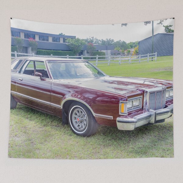 Item preview, 1979 Mercury Cougar XR-7 Deep Burgundy Isolated Paint Style Print designed and sold by RichFrancoCars.