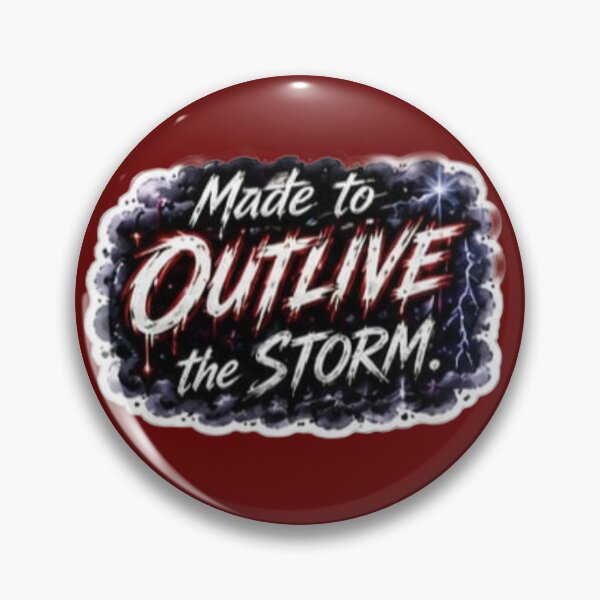Item preview, Made to Outlive the Storm - Aggressive Metal Resilience Sticker designed and sold by Scro-Ciob-Shop.
