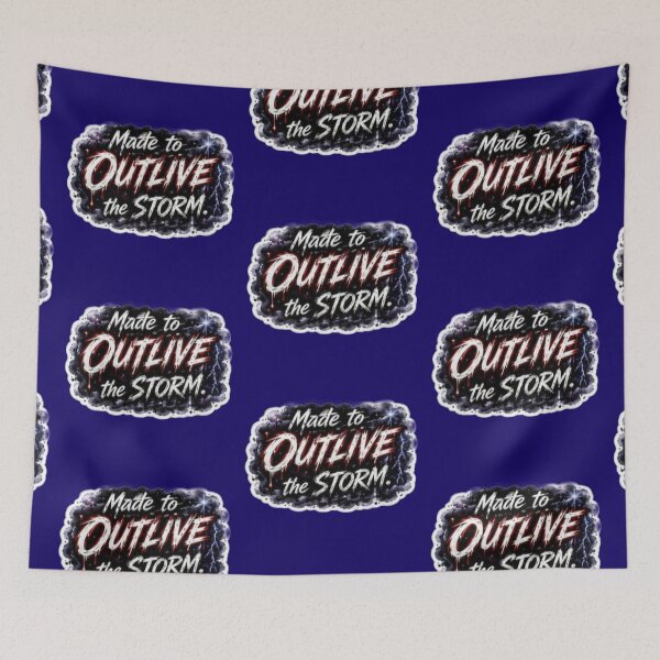 Item preview, Made to Outlive the Storm - Aggressive Metal Resilience Sticker designed and sold by Scro-Ciob-Shop.