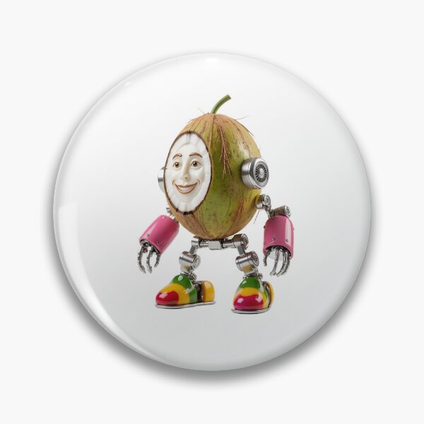 Item preview, Coccobot Cute Coconut Cyborg Mecha Robot designed and sold by Sem Bregs.
