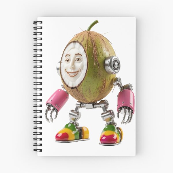 Item preview, Coccobot Cute Coconut Cyborg Mecha Robot designed and sold by Sem Bregs.
