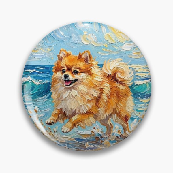 Item preview, Beach Day – Pomeranian designed and sold by AjaTrier.
