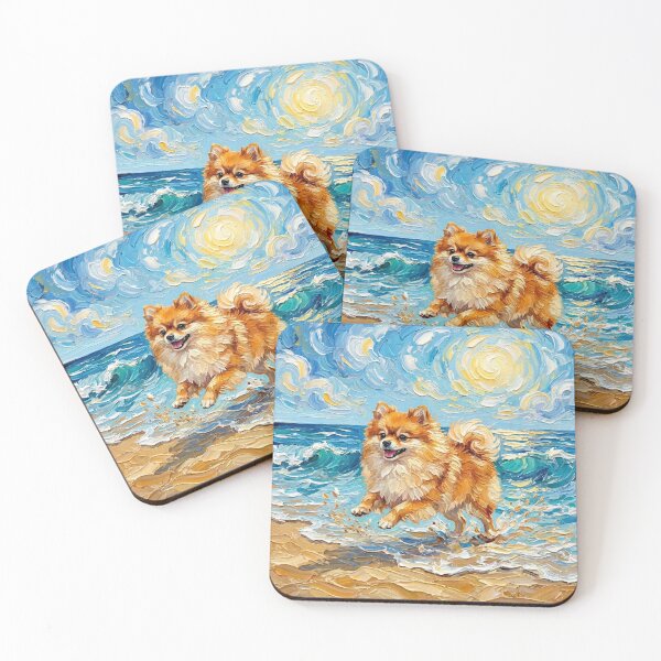 Item preview, Beach Day – Pomeranian designed and sold by AjaTrier.