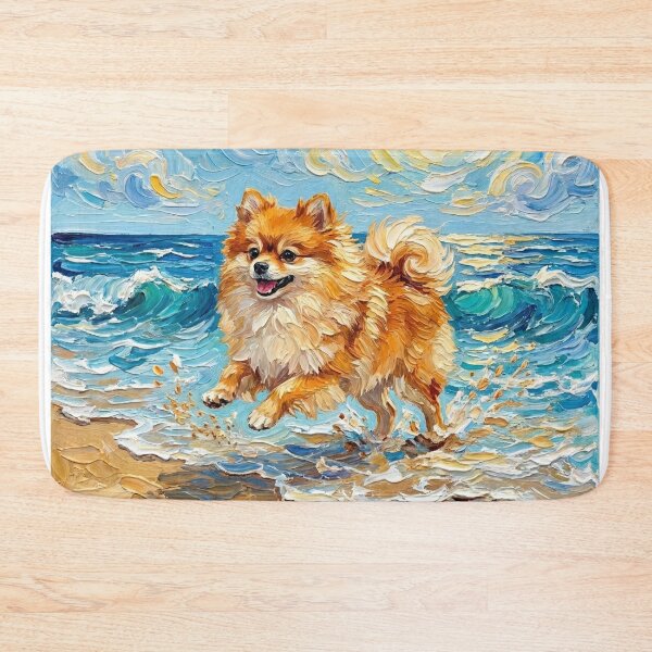 Item preview, Beach Day – Pomeranian designed and sold by AjaTrier.