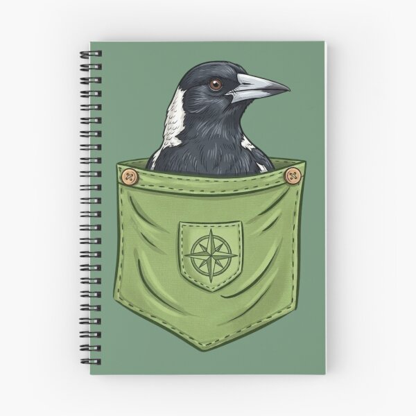 Item preview, Australian Magpie Pocket Animal Bird Gift Men Woman Kids  designed and sold by Amelia ART G.
