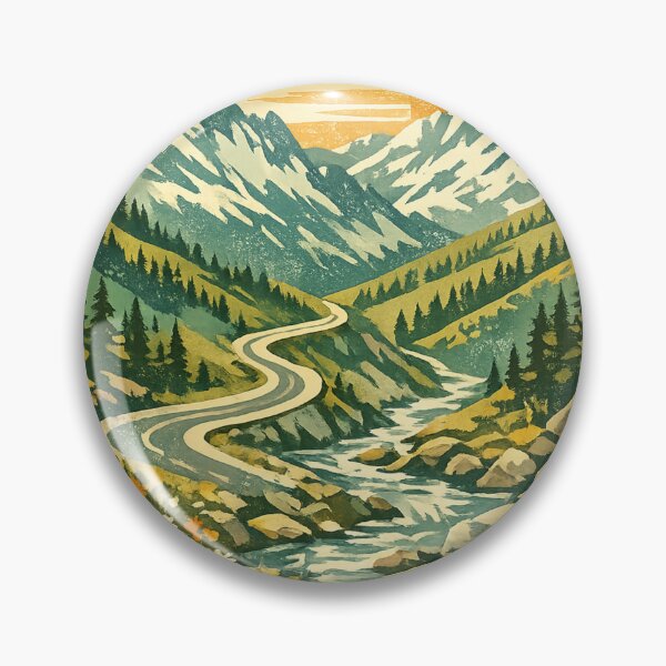 Item preview, Alpine Meadow Wildflowers: Mountain Valley Stream Sunrise Landscape Art designed and sold by irfanshikh.