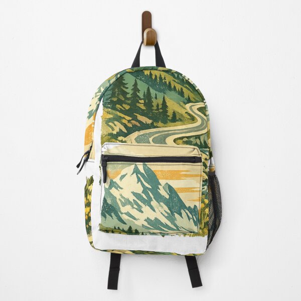 Item preview, Alpine Meadow Wildflowers: Mountain Valley Stream Sunrise Landscape Art designed and sold by irfanshikh.