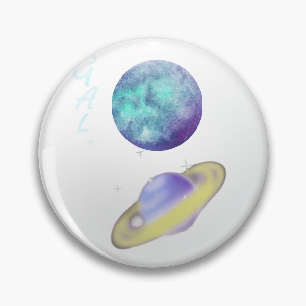 Item preview, Aesthetic Blue Planet And Cosmic Saturn designed and sold by sisterthreein.