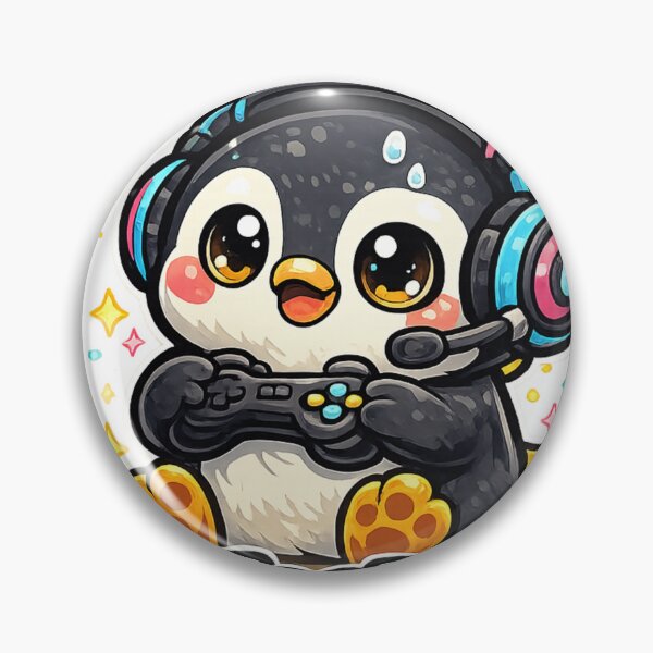 Item preview, Noob But Cute Gaming Penguin designed and sold by Houldi.