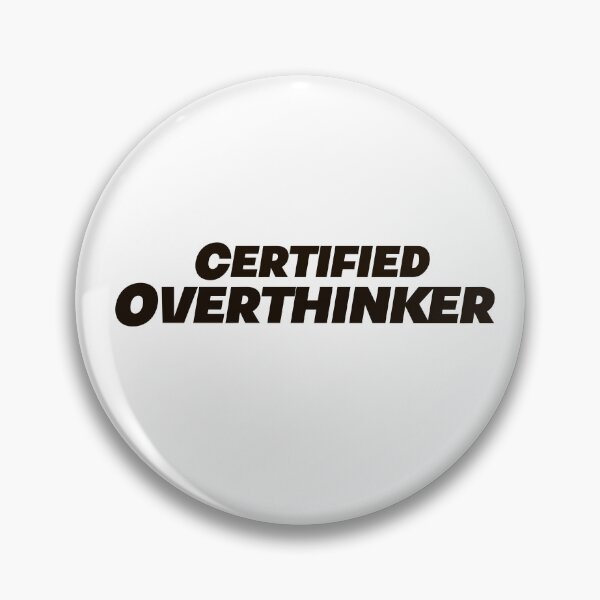 Item preview, Certified Overthinker Funny Sticker designed and sold by MYNDesigns.