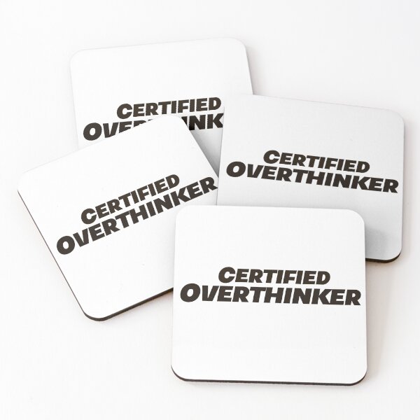 Item preview, Certified Overthinker Funny Sticker designed and sold by MYNDesigns.