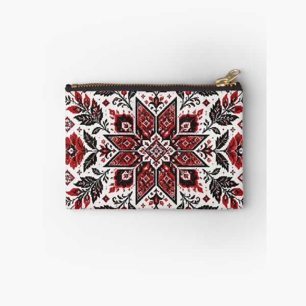 Item preview, Intricate Ukrainian Folk Floral Embroidery - Red and Black Vyshyvanka Art designed and sold by BrainCurves.