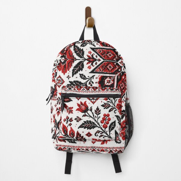 Item preview, Intricate Ukrainian Folk Floral Embroidery - Red and Black Vyshyvanka Art designed and sold by BrainCurves.