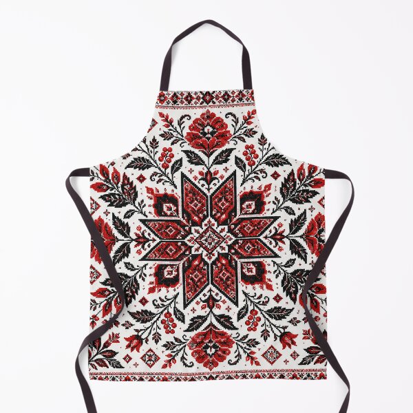 Item preview, Intricate Ukrainian Folk Floral Embroidery - Red and Black Vyshyvanka Art designed and sold by BrainCurves.