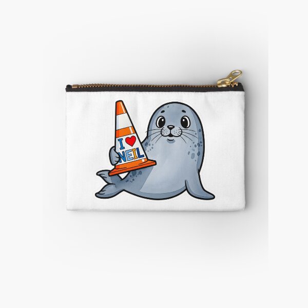 Item preview, Neil the Seal Holding Favorite Traffic Cone designed and sold by duduartwork.