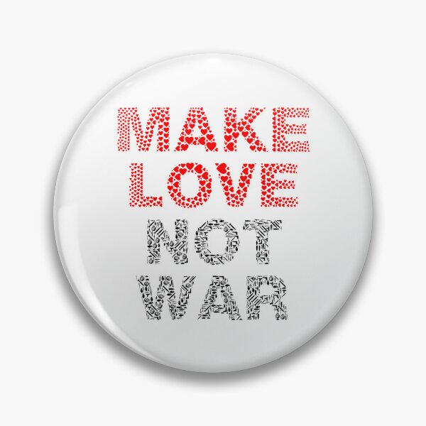 Item preview, Make Love Not War Red Hearts Peace Love Retro Typography Protest Art designed and sold by CLC54.