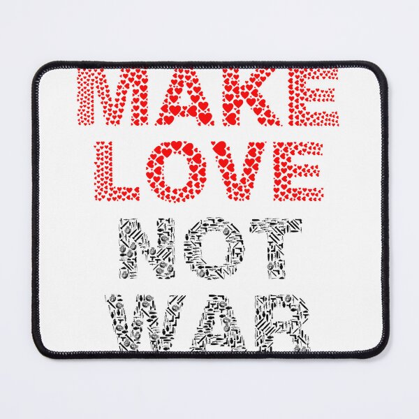 Item preview, Make Love Not War Red Hearts Peace Love Retro Typography Protest Art designed and sold by CLC54.