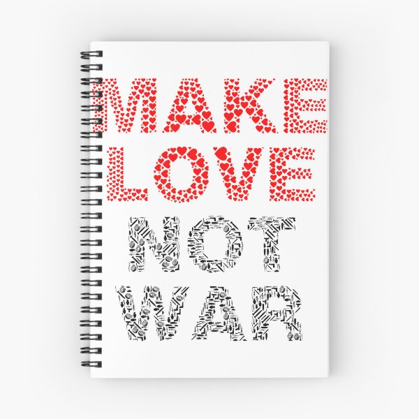 Item preview, Make Love Not War Red Hearts Peace Love Retro Typography Protest Art designed and sold by CLC54.