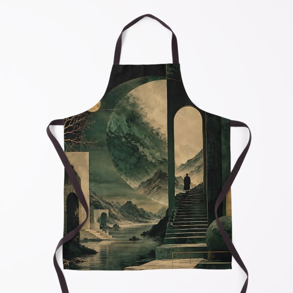 Item preview, Dark Surreal Dreamscape Solitary Figure Ancient Ascent designed and sold by Aureva Arts Shop.