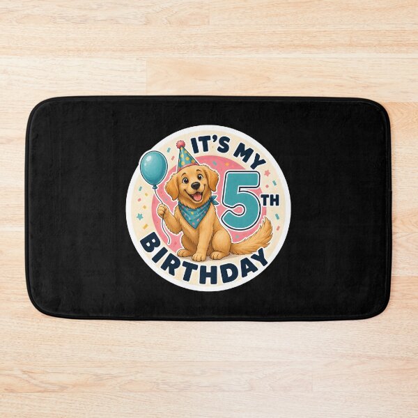 Item preview, Cute Dog 5th Birthday Party Outfit Kids 5 Years Old designed and sold by DrawHandArt.