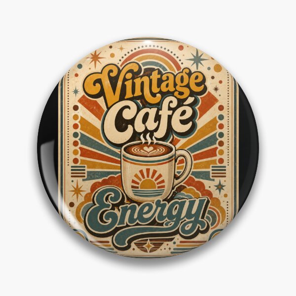 Item preview, Vintage Cafe Energy Retro Coffee Poster designed and sold by Sketchlegacy.