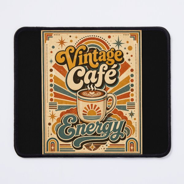 Item preview, Vintage Cafe Energy Retro Coffee Poster designed and sold by Sketchlegacy.