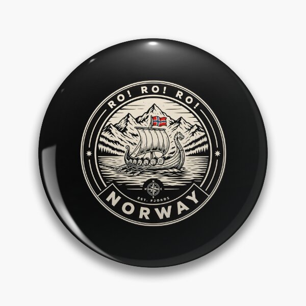 Item preview, Row Row Row Norway Scandinavian Longship and Norwegian Flag designed and sold by Redgiant87x.