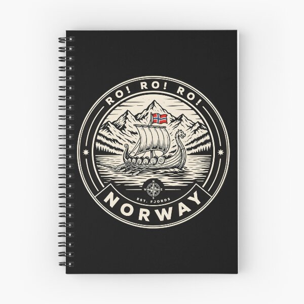 Item preview, Row Row Row Norway Scandinavian Longship and Norwegian Flag designed and sold by Redgiant87x.