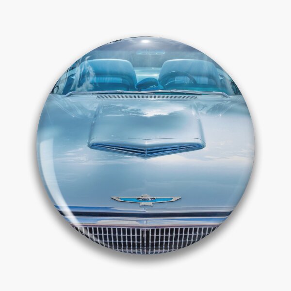 Item preview, 1963 Ford Thunderbird Roadster Light Blue Metallic Technical Blueprint Car Poster designed and sold by RichFrancoCars.
