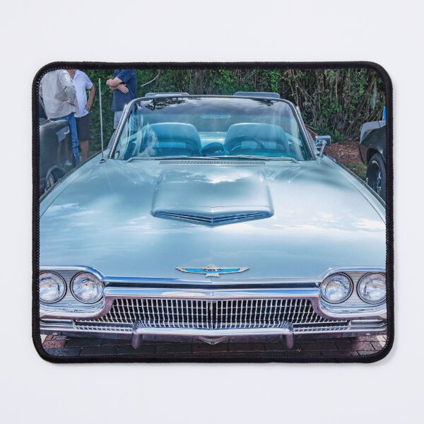 Item preview, 1963 Ford Thunderbird Roadster Light Blue Metallic Technical Blueprint Car Poster designed and sold by RichFrancoCars.