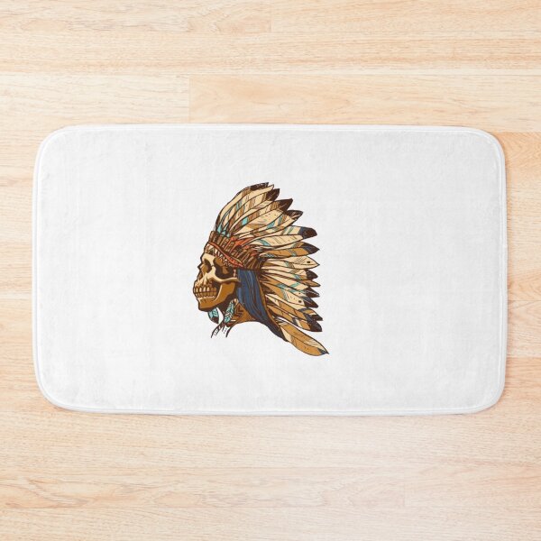 Item preview, Tribal Skeleton Head Skull And War Feather Men Native American Headdress designed and sold by Gbriel3.