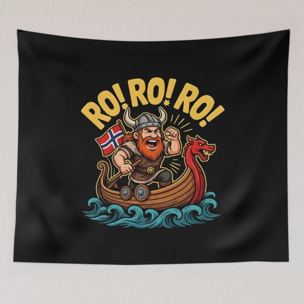 Item preview, Row Row Row Norway Viking Heritage with Norwegian Flag designed and sold by Redgiant87x.