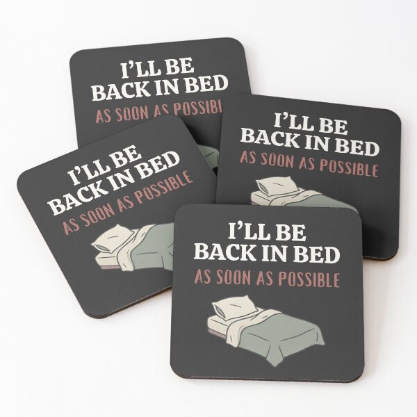 Item preview, I'll be back in bed as soon as possible Minimalist Bed designed and sold by Ink_and_think .