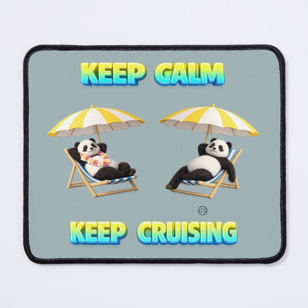 Item preview, Keep Calm Keep Cruising Together. Cute Relaxing Panda Beach Vacation 3D Design designed and sold by gauthier-studio.