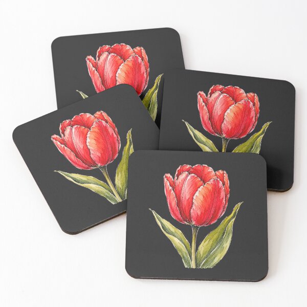 Item preview, Hand Drawn Tulip Watercolor Botanical Floral Illustration designed and sold by ColorSplash123.