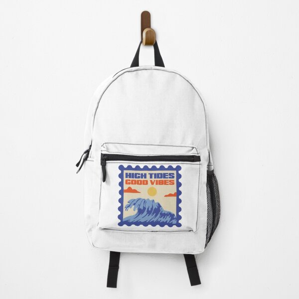 Item preview, High Tides Good Vibes Surf Stamp Print designed and sold by velorea.