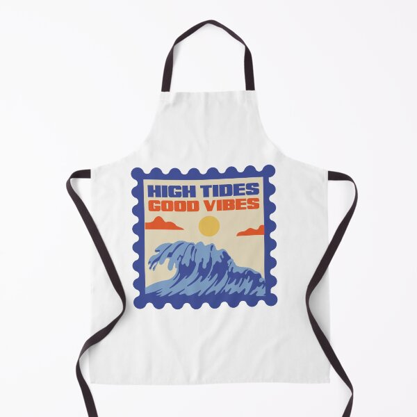 Item preview, High Tides Good Vibes Surf Stamp Print designed and sold by velorea.