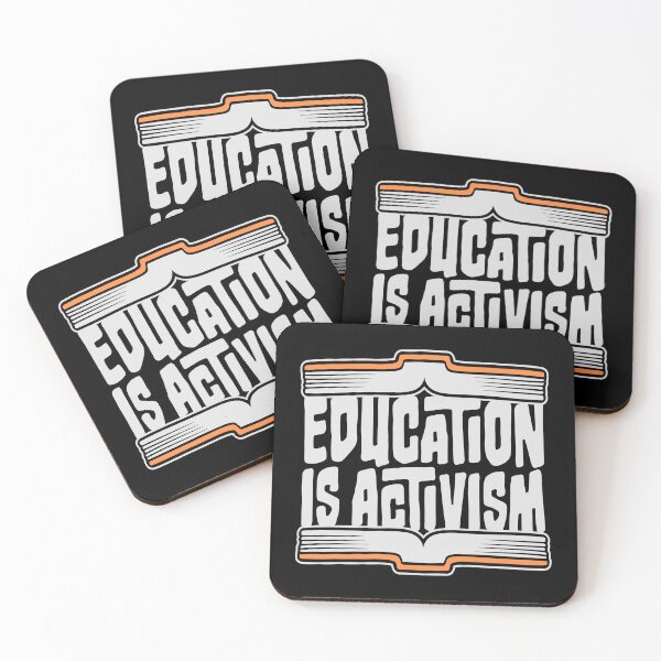 Item preview, Education Is Activism Bold Statement Teacher Quote designed and sold by shirt-o-mat.