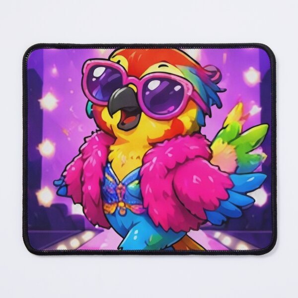 Item preview, Colorful Disco Parrot Kawaii Sticker designed and sold by DailyDoodlesBySumbul.