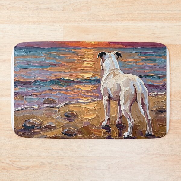 Item preview, Beach Day – White Pit Bull designed and sold by AjaTrier.