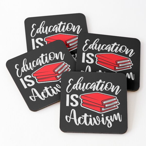 Item preview, Education Is Activism Bold Statement Teacher Quote designed and sold by shirt-o-mat.