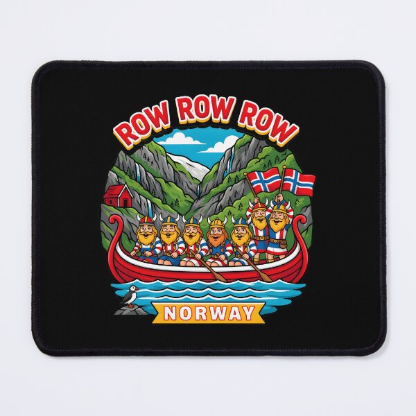 Item preview, Row Row Row Norway Legendary Longship and Norwegian Flag designed and sold by Redgiant87x.
