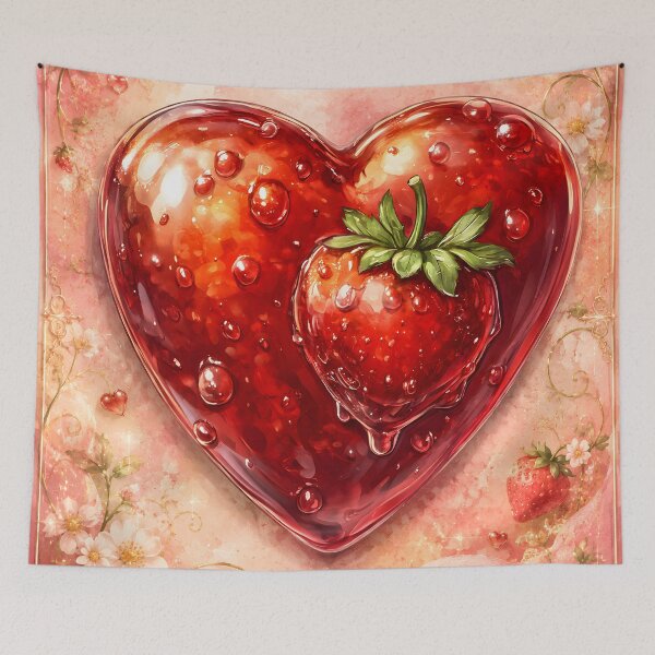 Item preview, Hearts 23 - Glassy Strawberry Jam Heart Illustration designed and sold by NikaNavi.