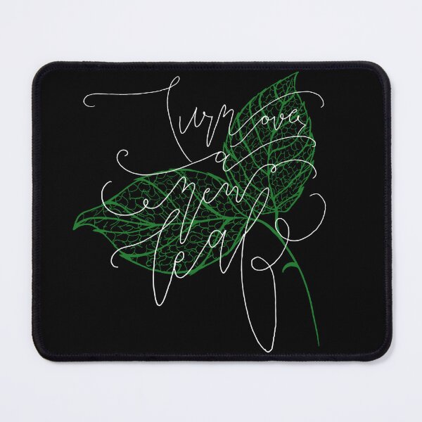 Item preview, Turn Over a New Leaf | Modern Calligraphy & Leaf Illustration designed and sold by knitted-strokes.
